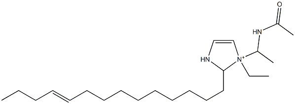 1-[1-(Acetylamino)ethyl]-1-ethyl-2-(10-tetradecenyl)-4-imidazoline-1-ium 结构式