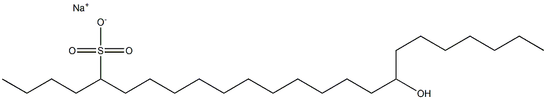 17-Hydroxytetracosane-5-sulfonic acid sodium salt 结构式