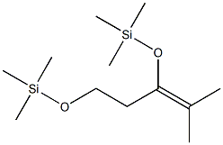 2-Methyl-1-(trimethylsilyloxy)-1-[2-[(trimethylsilyl)oxy]ethyl]-1-propene 结构式