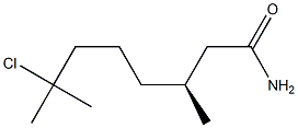 [S,(-)]-7-Chloro-3,7-dimethyloctanamide 结构式