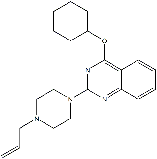 2-[4-(2-Propenyl)-1-piperazinyl]-4-cyclohexyloxyquinazoline 结构式