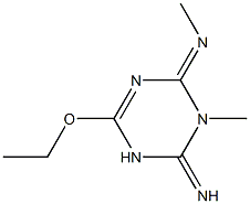 1-Methyl-2-imino-4-ethoxy-6-(methylimino)-1,2,3,6-tetrahydro-1,3,5-triazine 结构式