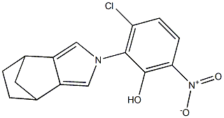 3-Chloro-2-(4,5,6,7-tetrahydro-4,7-methano-2H-isoindol-2-yl)-6-nitrophenol 结构式