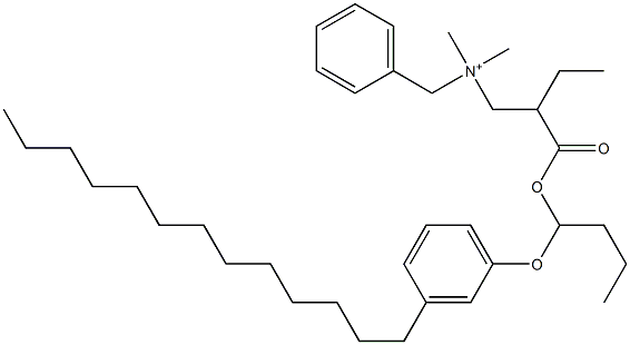 N,N-Dimethyl-N-benzyl-N-[2-[[1-(3-tridecylphenyloxy)butyl]oxycarbonyl]butyl]aminium 结构式