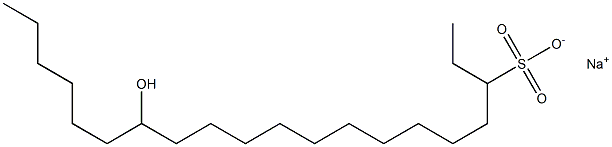 14-Hydroxyicosane-3-sulfonic acid sodium salt 结构式