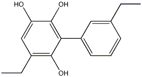 5-Ethyl-3-(3-ethylphenyl)benzene-1,2,4-triol 结构式