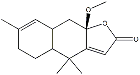 (9aS)-2,4,4a,5,6,8a,9,9a-Octahydro-4,4,7-trimethyl-9a-methoxynaphtho[2,3-b]furan-2-one 结构式