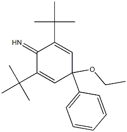 2,6-Di-tert-butyl-4-ethoxy-4-(phenyl)-2,5-cyclohexadien-1-imine 结构式