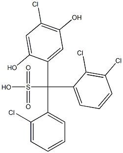 (2-Chlorophenyl)(2,3-dichlorophenyl)(4-chloro-2,5-dihydroxyphenyl)methanesulfonic acid 结构式