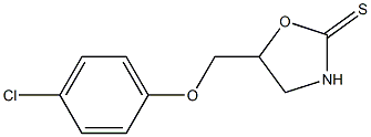 5-[(p-Chlorophenoxy)methyl]oxazolidine-2-thione 结构式