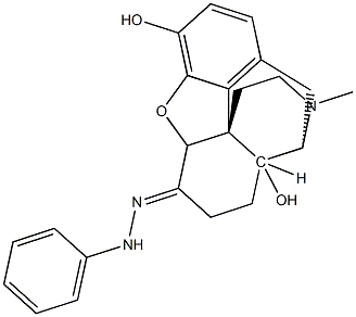 17-Methyl-6-(2-phenylhydrazono)-4,5-epoxymorphinan-3,14-diol 结构式