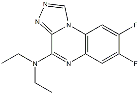 4-Diethylamino-7,8-difluoro[1,2,4]triazolo[4,3-a]quinoxaline 结构式