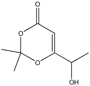 2,2-Dimethyl-6-(1-hydroxyethyl)-4H-1,3-dioxin-4-one 结构式