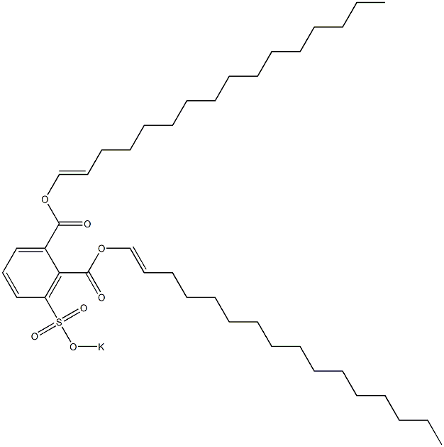 3-(Potassiosulfo)phthalic acid di(1-hexadecenyl) ester 结构式