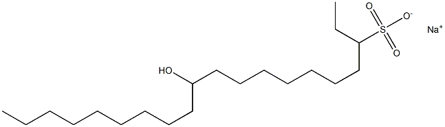 11-Hydroxyicosane-3-sulfonic acid sodium salt 结构式
