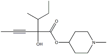 2-Hydroxy-3-methyl-2-(1-propynyl)valeric acid 1-methyl-4-piperidyl ester 结构式