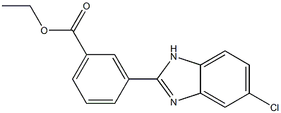3-(5-CHLORO-1H-BENZIMIDAZOL-2-YL)BENZOIC ACID ETHYL ESTER 结构式