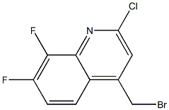 4-(bromomethyl)-2-chloro-7,8-difluoroquinoline 结构式