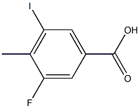 3-氟-4-甲基-5-碘苯甲酸 结构式