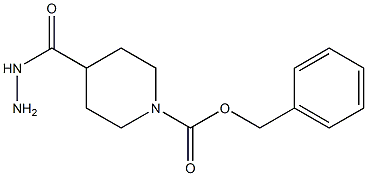 benzyl 4-(hydrazinecarbonyl)piperidine-1-carboxylate 结构式