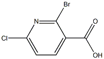 2-Bromo-6-chloro-3-pyridinecarboxylic acid 结构式