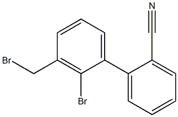 2'-bromo-3'-(bromomethyl)biphenyl-2-carbonitrile 结构式