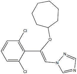 (Z)-1-[2-Cycloheptyloxy-2-(2,6-dichlorophenyl)ethenyl]-1H-1,2,4-triazole 结构式