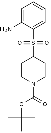 4-(2-Amino-benzenesulfonyl)-piperidine-1-carboxylic acid tert-butyl ester 结构式