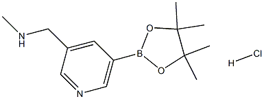N-methyl-1-(5-(4,4,5,5-tetramethyl-1,3,2-
dioxaborolan-2-yl)pyridin-3-yl)methanamine
HCl 结构式