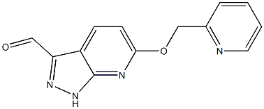 6-(pyridin-2-ylMethoxy)-1H-pyrazolo[3,4-b]pyridine-3-carbaldehyde 结构式