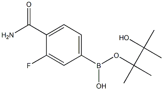 4-氨基甲酰基-3-氟苯硼酸频哪酯 结构式