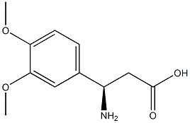 (R)-3-氨基-3-(3,4-二甲氧基苯基)丙酸 结构式