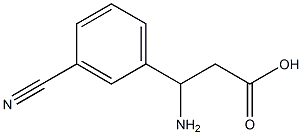 (RS)-3-氨基-3-(3-氰基苯基)丙酸 结构式