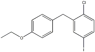 5-碘-2-氯-4'-乙氧基二苯甲烷 结构式