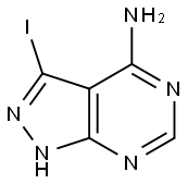 4-氨基-3-碘-1H-吡唑并[3,4-D]嘧啶 结构式