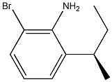R-2-仲丁基-6-溴苯胺 结构式