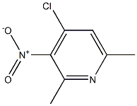 2,6-二甲基-3-硝基-4-氯吡啶 结构式