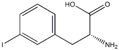 3-碘-D-苯丙氨酸 结构式