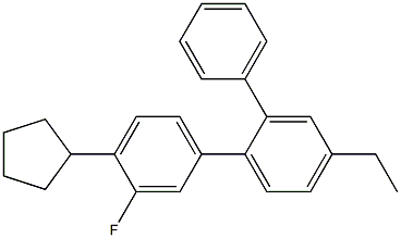 3'-氟-4-乙基-4'-环戊基三联苯 结构式