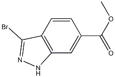 3-溴-1H-吲唑-6-羧酸甲酯 结构式