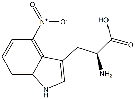 4-硝基-L-色氨酸 结构式