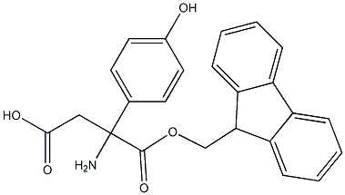 FMOC-(RS)-3-氨基-3-(4-羟基苯基)-丙酸 结构式