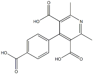 4 - ( 4 -羧基苯基) - 2,6 -二甲基吡啶- 3,5 -二羧酸 结构式