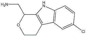 (6-chloro-1,3,4,9-tetrahydropyrano[3,4-b]indol-1-yl)methanamine 结构式