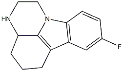 8-fluoro-2,3,3a,4,5,6-hexahydro-1H-pyrazino[3,2,1-jk]carbazole 结构式