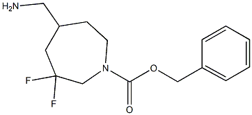 benzyl 5-(aminomethyl)-3,3-difluoroazepane-1-carboxylate 结构式