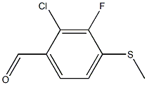 2-Chloro-3-fluoro-4-(methylthio)benzaldehyde 结构式