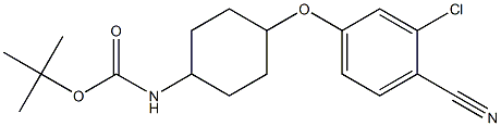 tert-butyl ((1r,4r)-4-(3-chloro-4-cyanophenoxy)cyclohexyl)carbamate 结构式