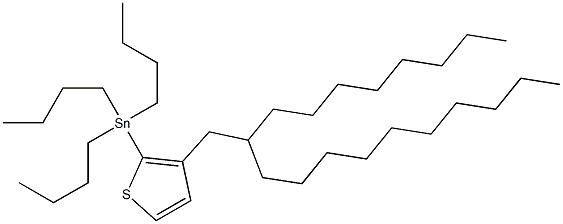 Tributyl-[3-(2-octyl-dodecyl)-thiophen-2-yl]-stannane 结构式