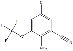 2-三氟甲氧基-4-氯-6-氰基苯胺 结构式